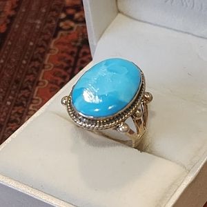 Sterling silver and Turquoise ring, size 7
